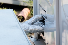 particolare protezione tubi con nastro alluminato